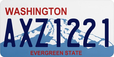 WA license plate AXZ1221