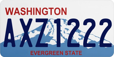 WA license plate AXZ1222