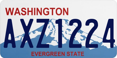 WA license plate AXZ1224