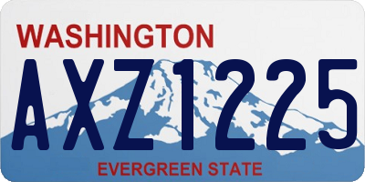 WA license plate AXZ1225