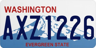 WA license plate AXZ1226