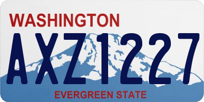WA license plate AXZ1227