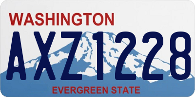 WA license plate AXZ1228
