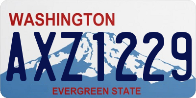 WA license plate AXZ1229