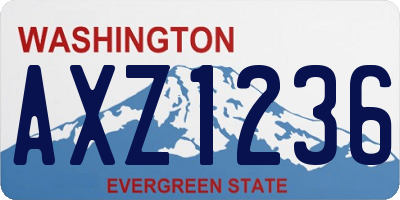 WA license plate AXZ1236