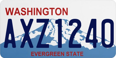 WA license plate AXZ1240