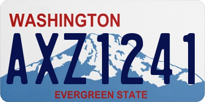 WA license plate AXZ1241