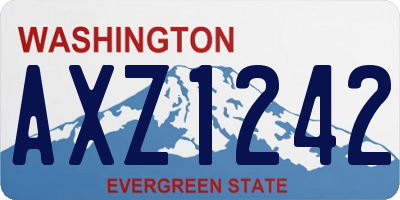 WA license plate AXZ1242