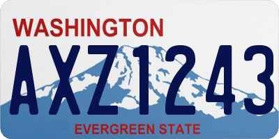 WA license plate AXZ1243