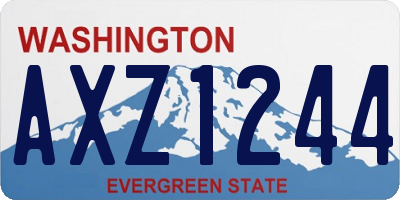 WA license plate AXZ1244