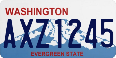 WA license plate AXZ1245