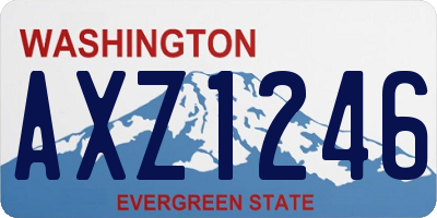 WA license plate AXZ1246