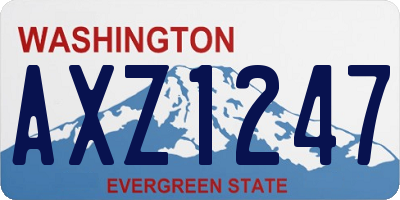 WA license plate AXZ1247