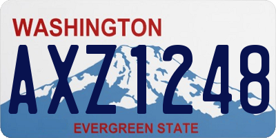 WA license plate AXZ1248