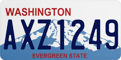 WA license plate AXZ1249