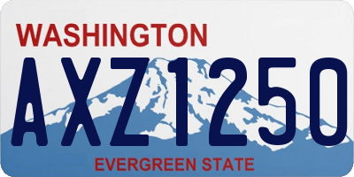 WA license plate AXZ1250