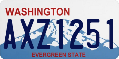 WA license plate AXZ1251