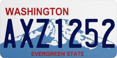 WA license plate AXZ1252