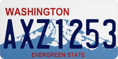 WA license plate AXZ1253