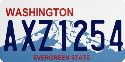 WA license plate AXZ1254