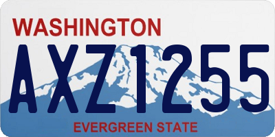 WA license plate AXZ1255
