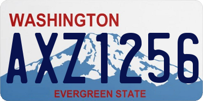 WA license plate AXZ1256