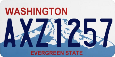 WA license plate AXZ1257