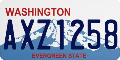 WA license plate AXZ1258