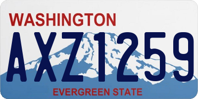 WA license plate AXZ1259
