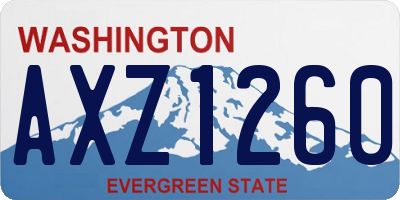WA license plate AXZ1260