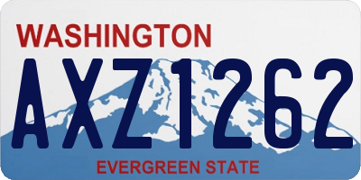 WA license plate AXZ1262