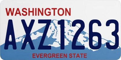 WA license plate AXZ1263