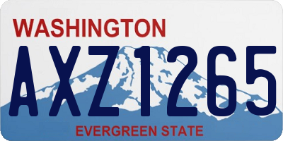 WA license plate AXZ1265