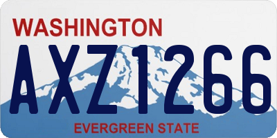 WA license plate AXZ1266