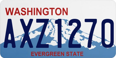 WA license plate AXZ1270