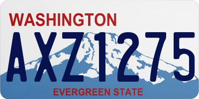 WA license plate AXZ1275