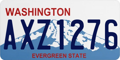 WA license plate AXZ1276