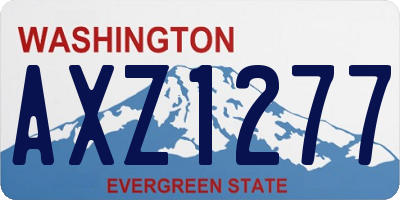 WA license plate AXZ1277