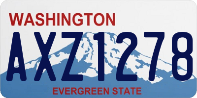 WA license plate AXZ1278