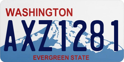 WA license plate AXZ1281