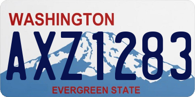 WA license plate AXZ1283