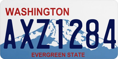 WA license plate AXZ1284