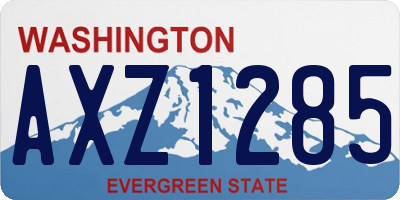 WA license plate AXZ1285