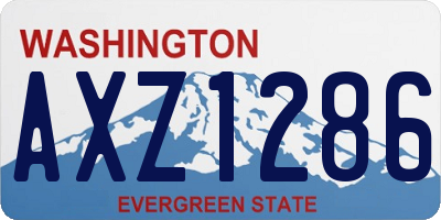 WA license plate AXZ1286