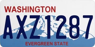 WA license plate AXZ1287