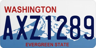 WA license plate AXZ1289