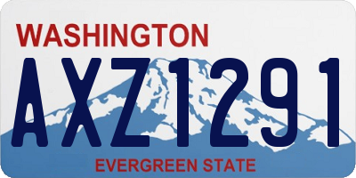 WA license plate AXZ1291