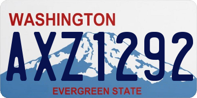 WA license plate AXZ1292