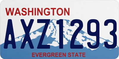WA license plate AXZ1293