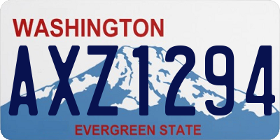 WA license plate AXZ1294